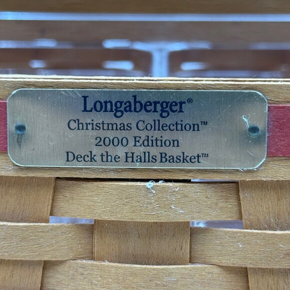 Longaberger Deck The Halls Basket 2000 Edition With 2 Inserts Century Collection - Picture 2 of 14